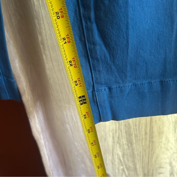 Everlane The Organic Straight-Leg Pant Cropped Blue Double Button NEW Size 4 - Picture 8 of 9